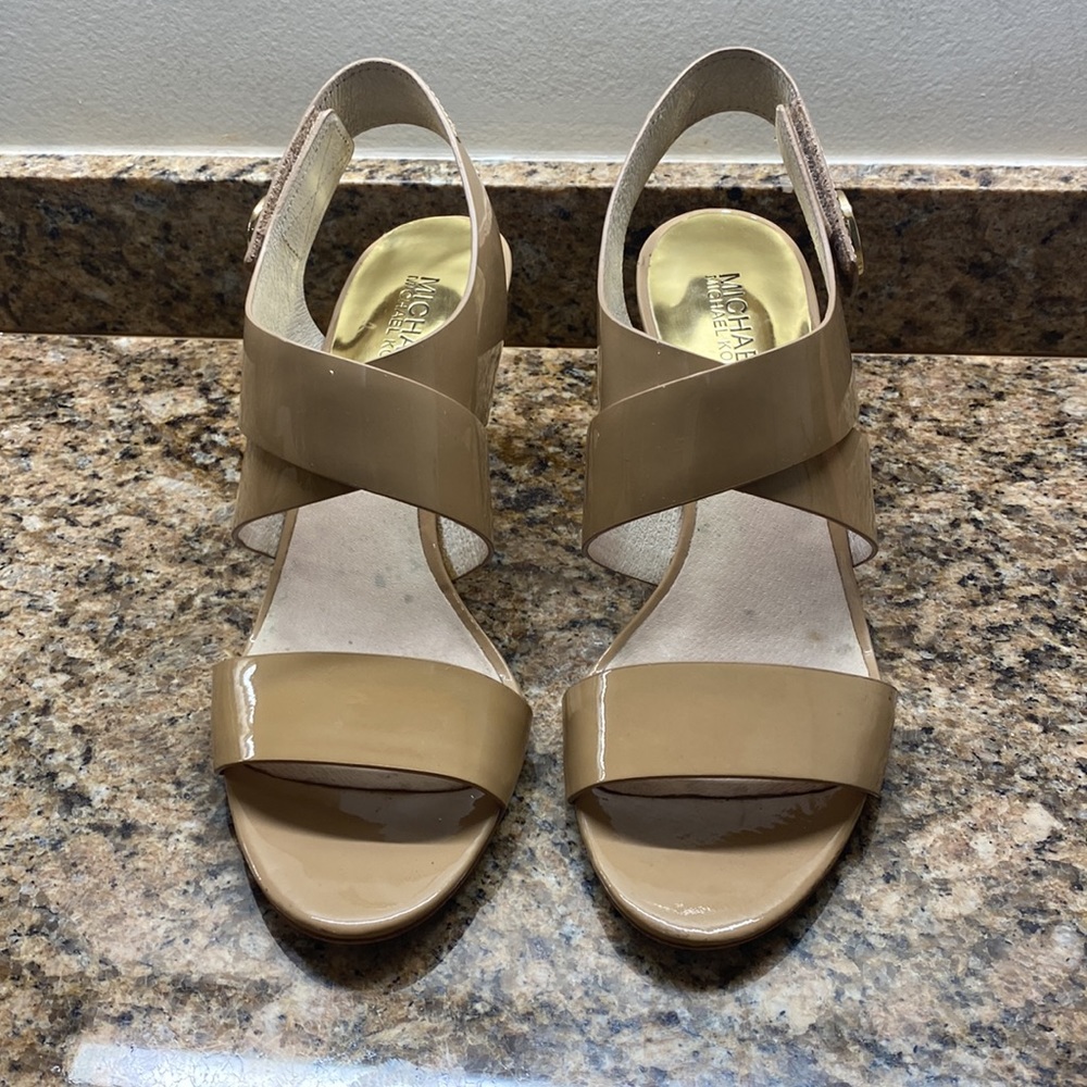 Michael Kors Joselle Open Toe Heel (beige) 8.5